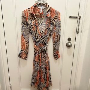 Diane Von Furstenberg Vintage 2-Piece Silk Wrap Dress
